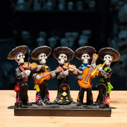 Estatua Banda de Esqueletos Día de los Muertos