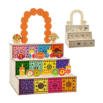 Caja de Madera Decorativa para Altar de Día de los Muertos