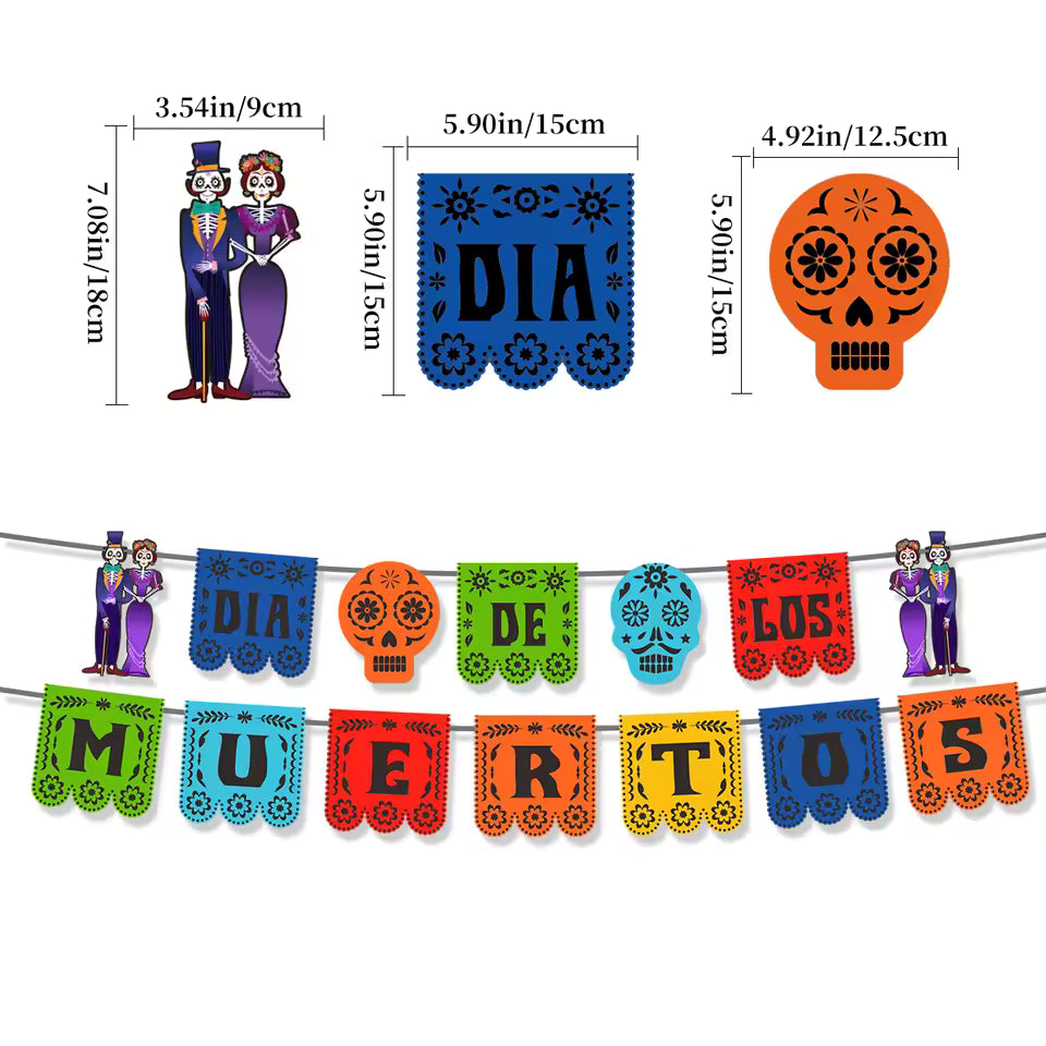 Espirales Colgantes de Calaveras - detalle
