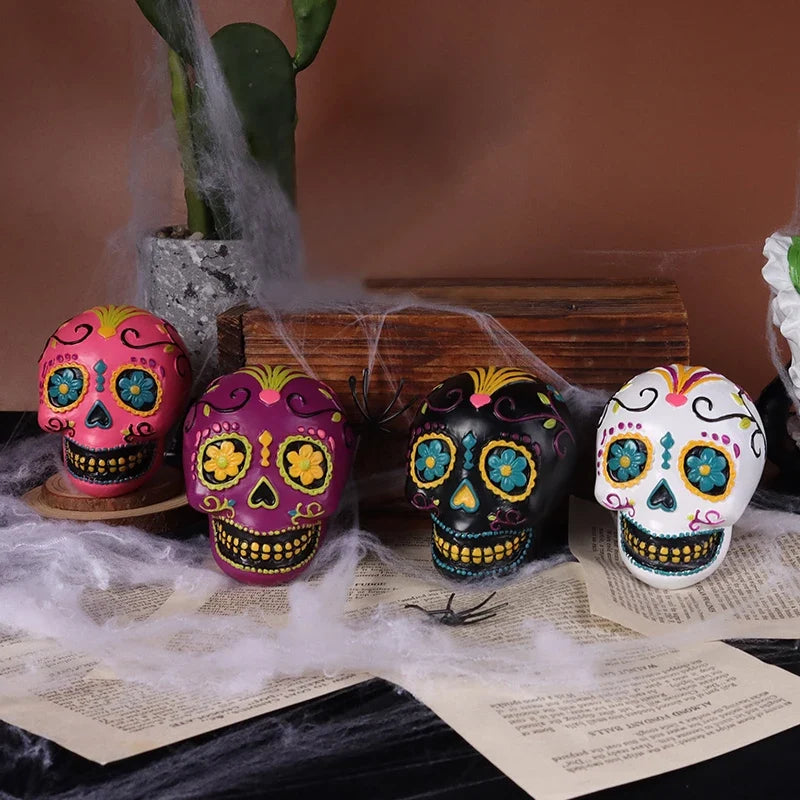 Estatua de Calavera Decorativa Día de los Muertos
