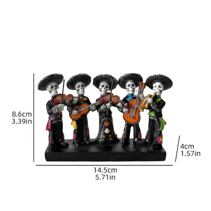 Estatua Banda de Esqueletos Día de los Muertos