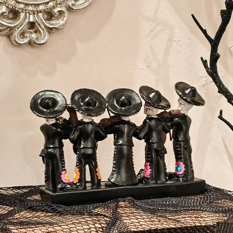 Estatua Banda de Esqueletos Día de los Muertos