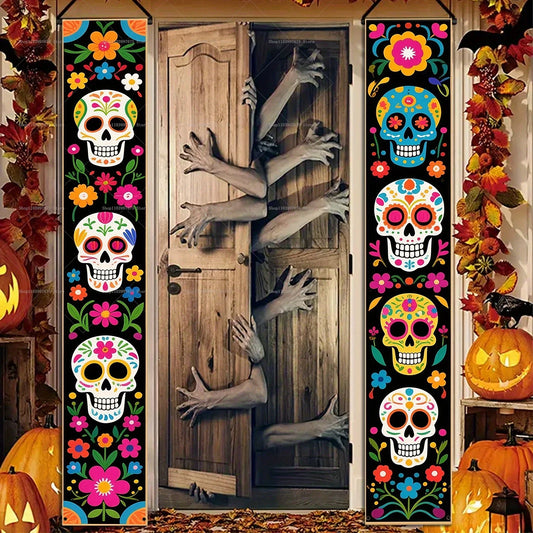 Pancarta de Tela Coplas Día de los Muertos (2 uds.) - Estilo 3