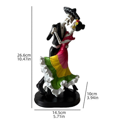 Estatua Esqueleto Bailarín Día de los Muertos