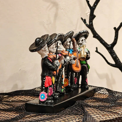 Estatua Banda de Esqueletos Día de los Muertos