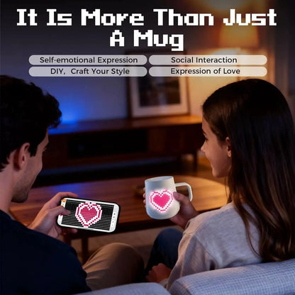 Taza de cerámica de 175 ml con display integrado