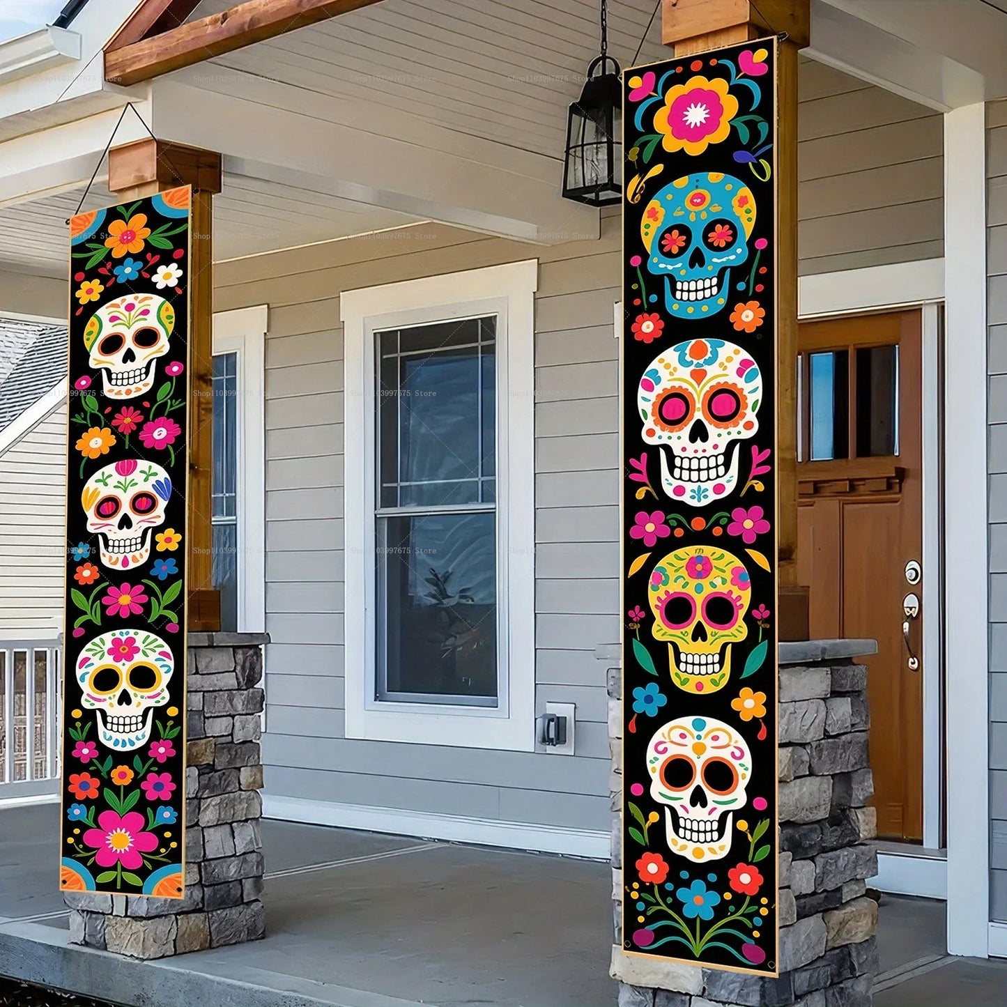 Pancarta de Tela Coplas Día de los Muertos (2 uds.) - Estilo 3