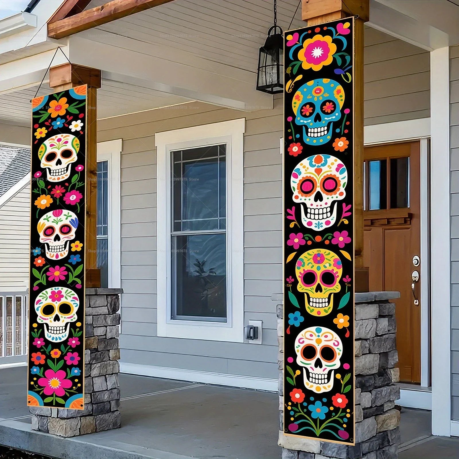 Pancarta de Tela Coplas Día de los Muertos (2 uds.) - Estilo 3