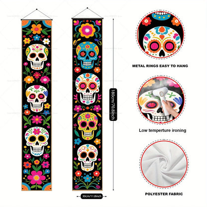 Pancarta de Tela Coplas Día de los Muertos (2 uds.) - Estilo 3