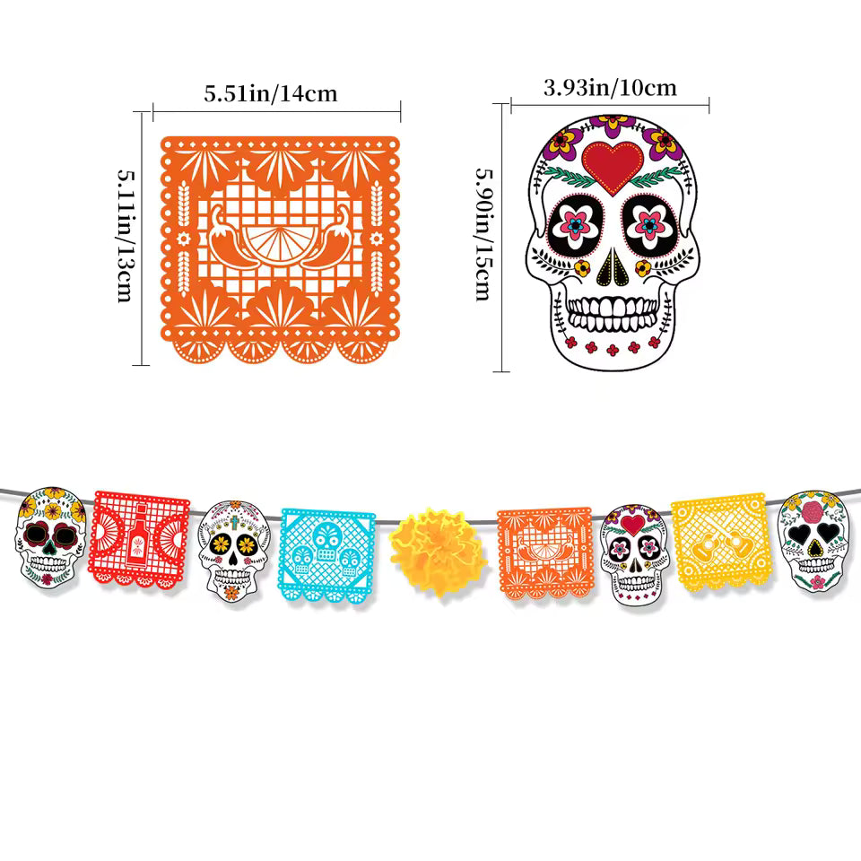 Espirales Colgantes de Calaveras - ambientacion