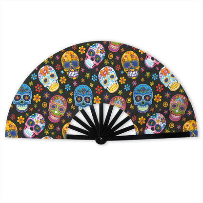 Abanico Día de Muertos abierto