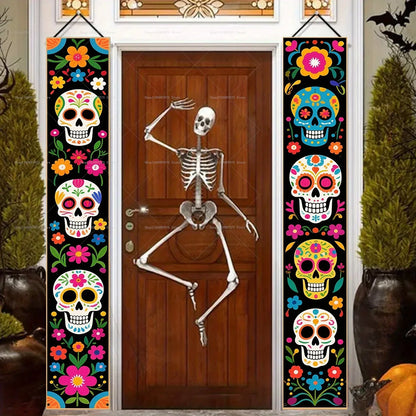 Pancarta de Tela Coplas Día de los Muertos (2 uds.) - Estilo 3