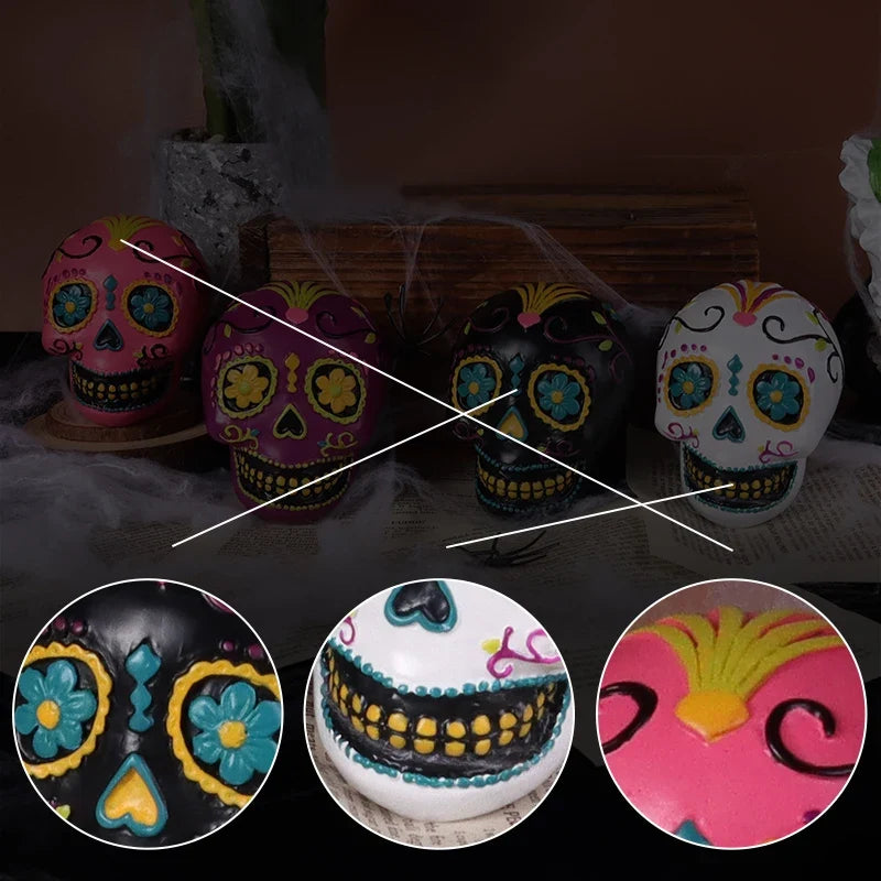 Estatua de Calavera Decorativa Día de los Muertos