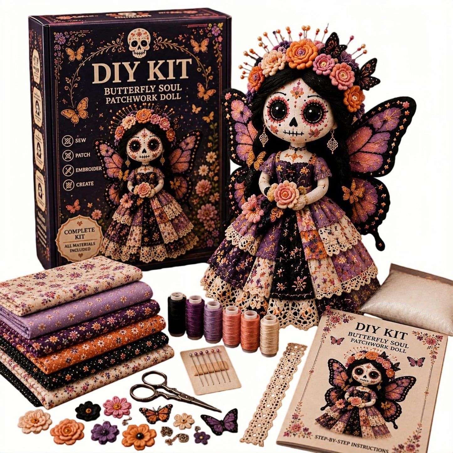 Kit para DIY de Muñeca de Retazos