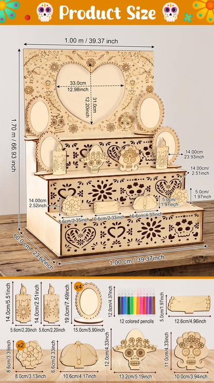 Altar de Madera Grande 1 x 1,70 m — Día de los Muertos